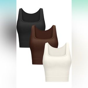 Ribbed crop tanks NWOT 3pack